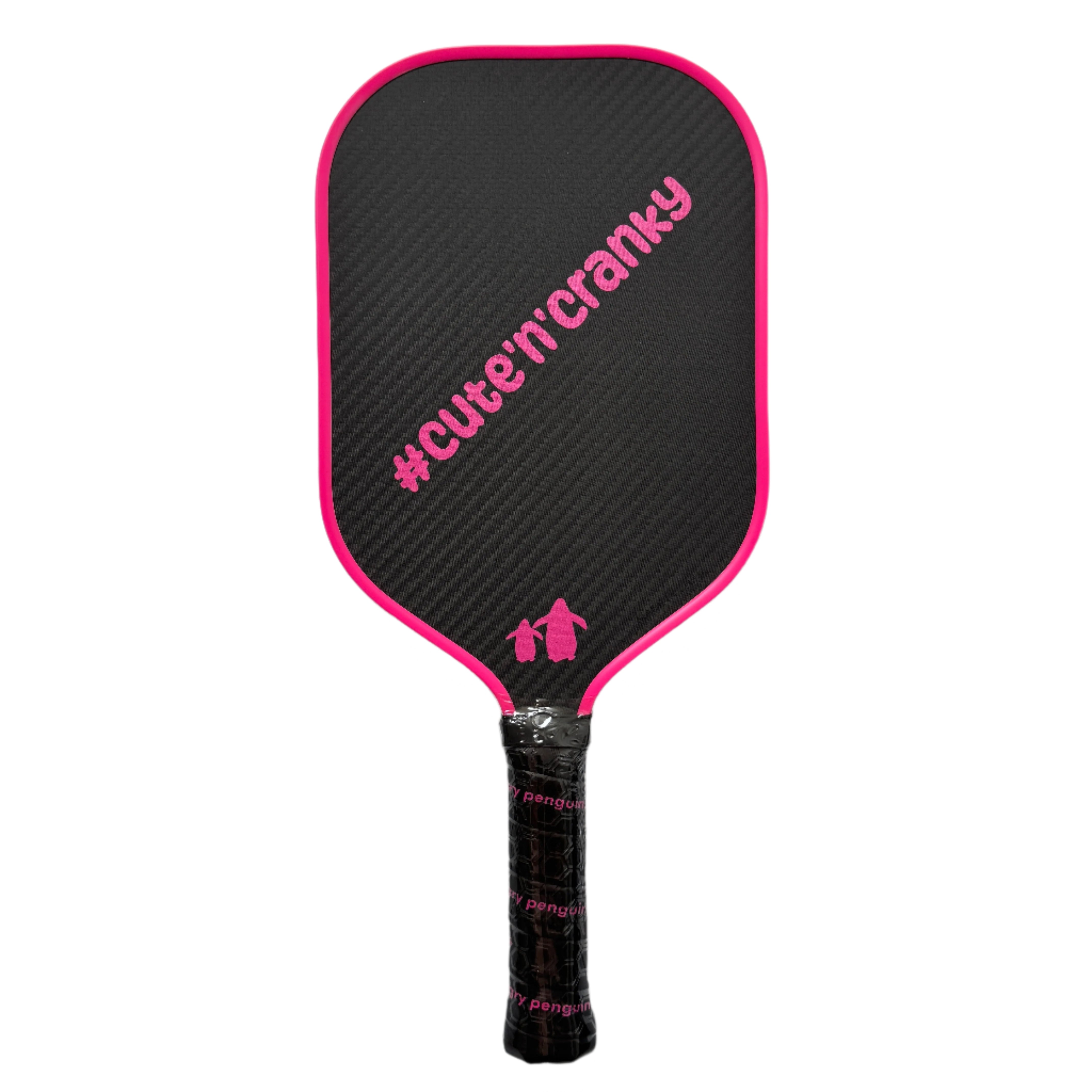 Flipper – Pink Pickleball Paddle | Angry Penguins | 16MM Control Paddle- Back