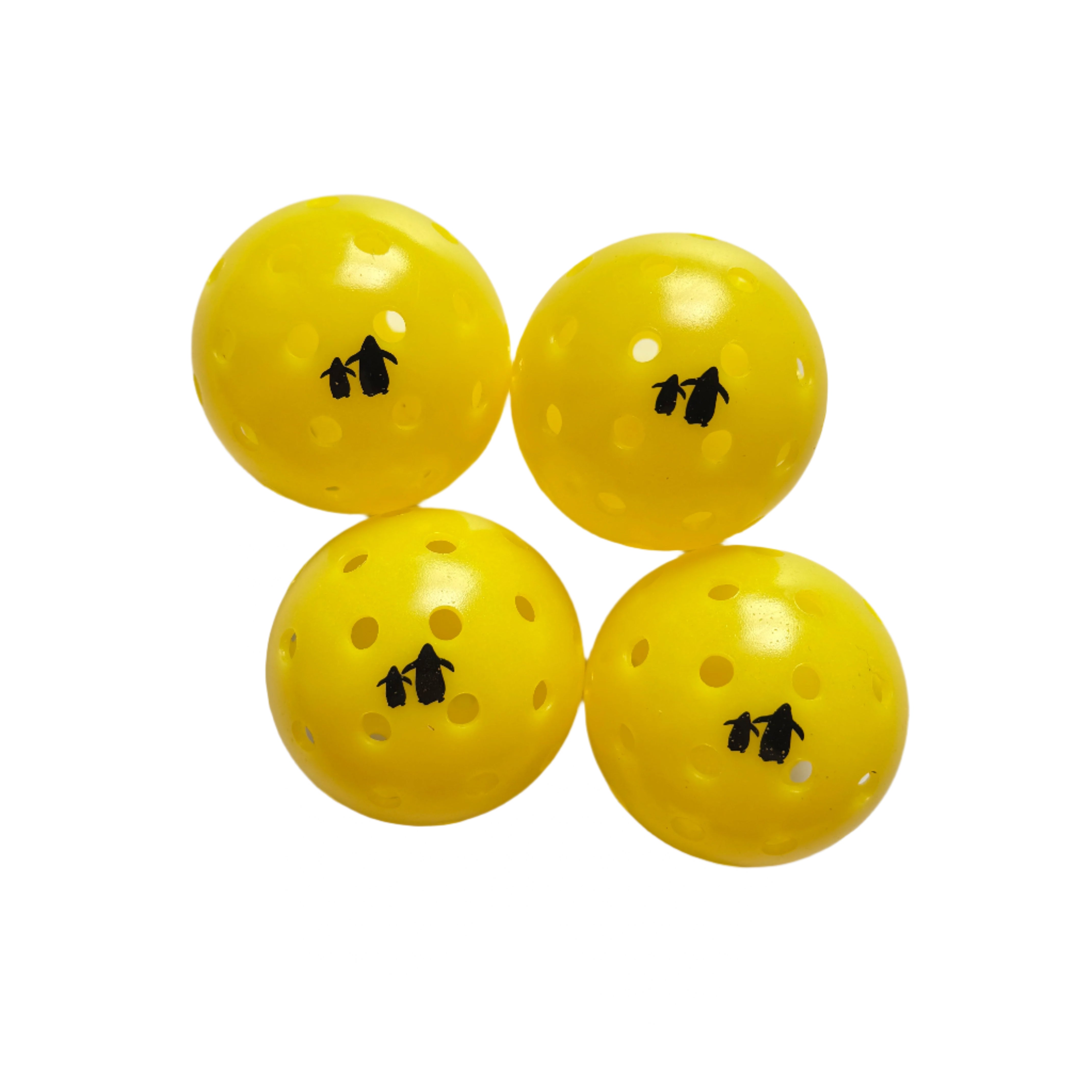 Pickleball 4-Pack | Angry Penguins - Yellow