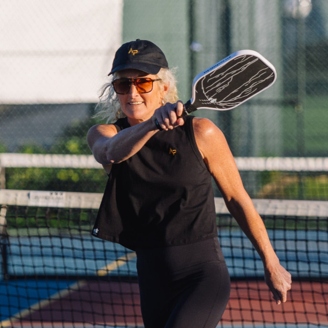 Abyss Black Pickleball Paddle | Angry Penguins | 14MM T700 Carbon - Lifestyle
