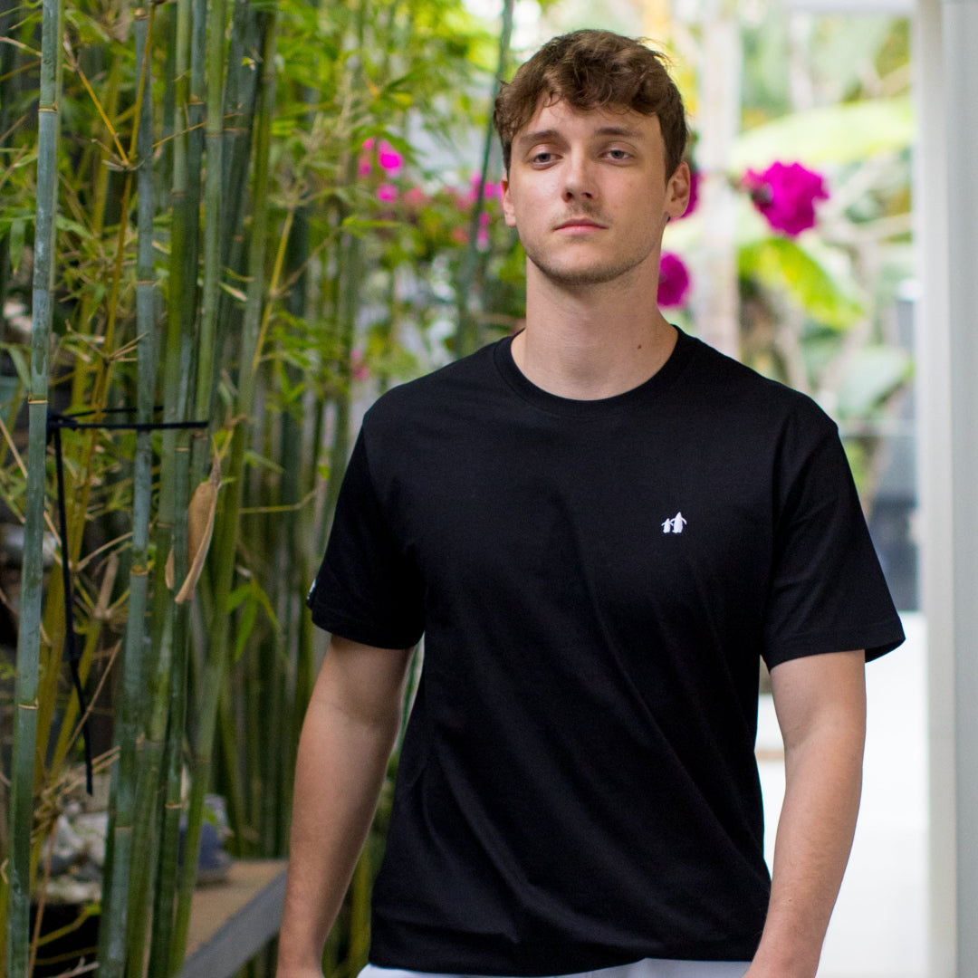 Penguins Tee Black | Angry Penguins | Organic Cotton T-Shirt - Lifestyle