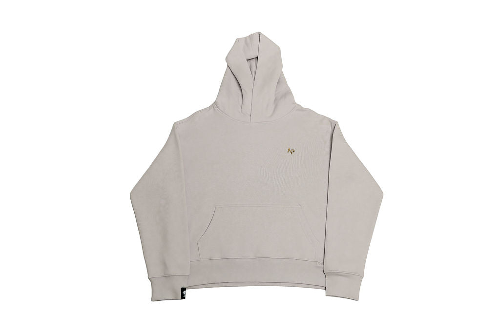 AP Collection Relax Hoodie – Bone | Gold Logo | Women’s Premium Cotton Hoodie- Front