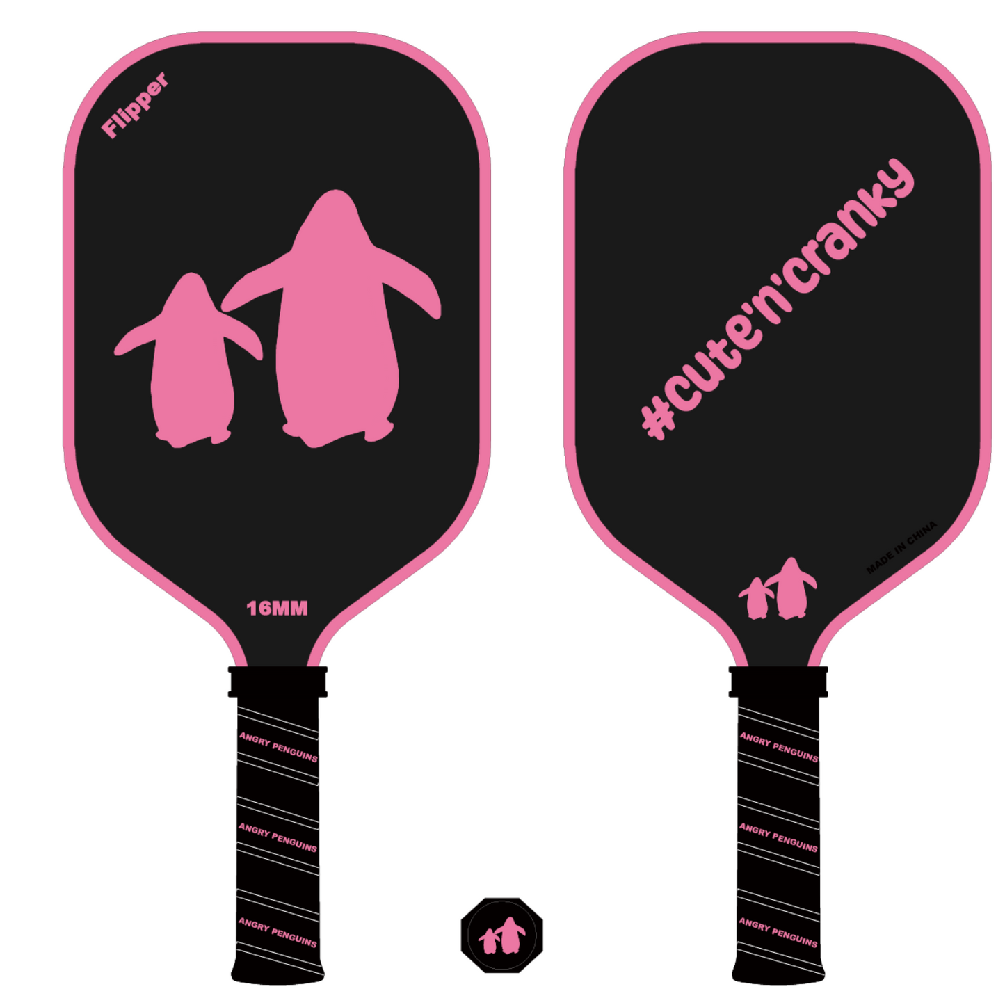 Flipper Paddle - Pink (16MM | 3K Carbon)