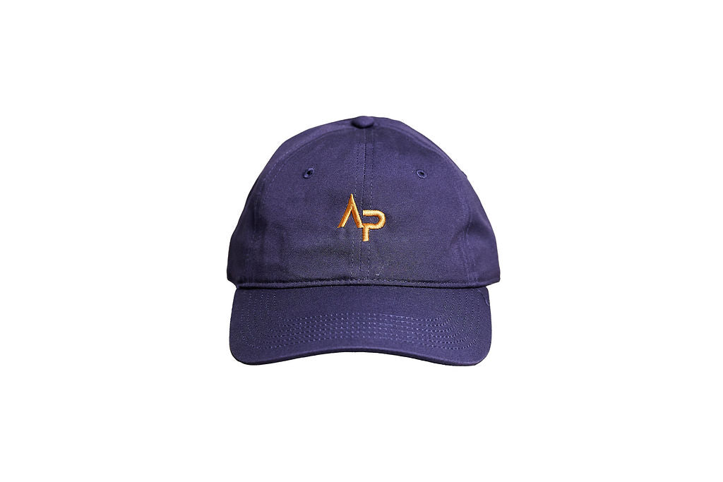 AP Navy Cap – Gold Logo | Angry Penguins Strapback Hat- Front