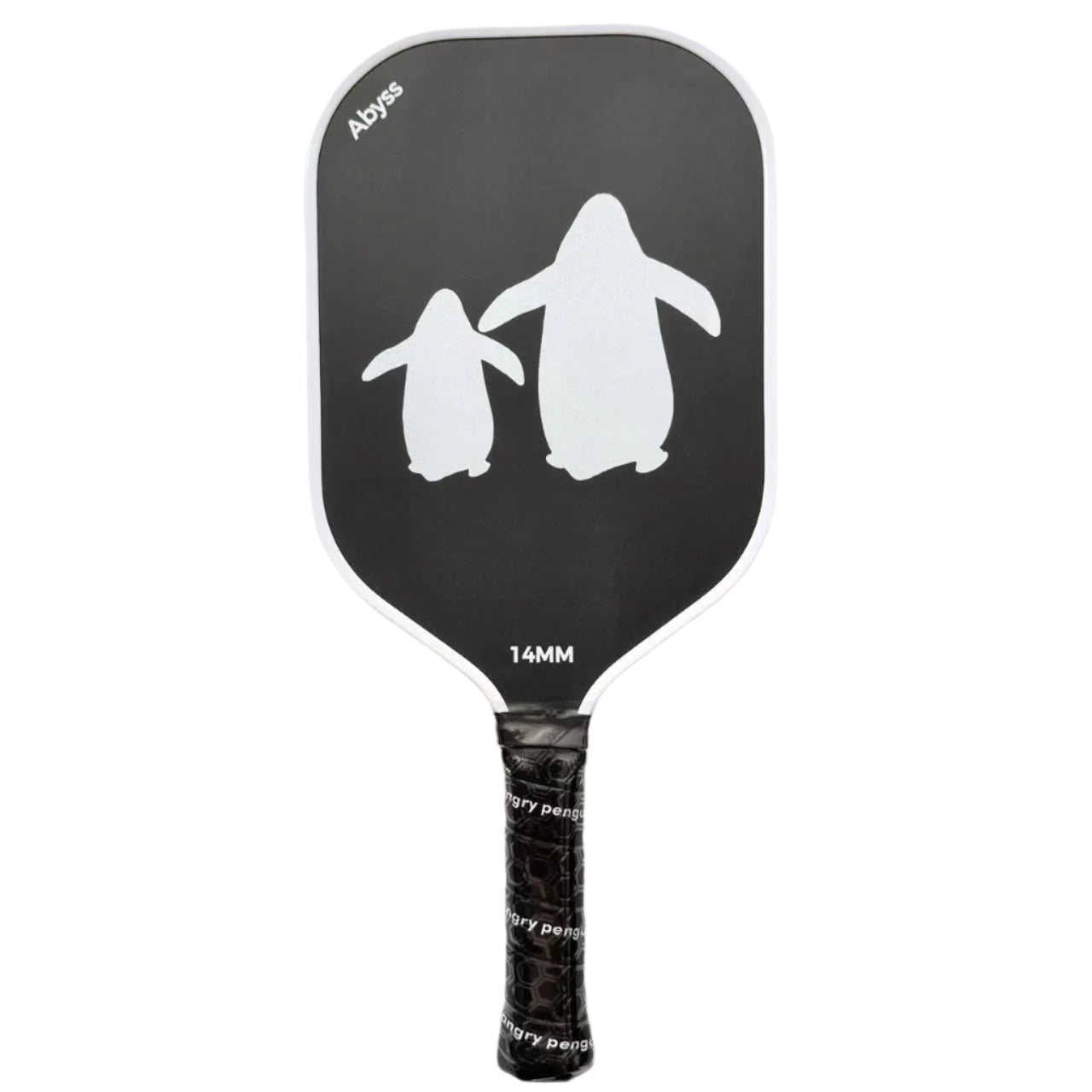 Abyss – Black Pickleball Paddle | Angry Penguins | 14MM Power Paddle- Front