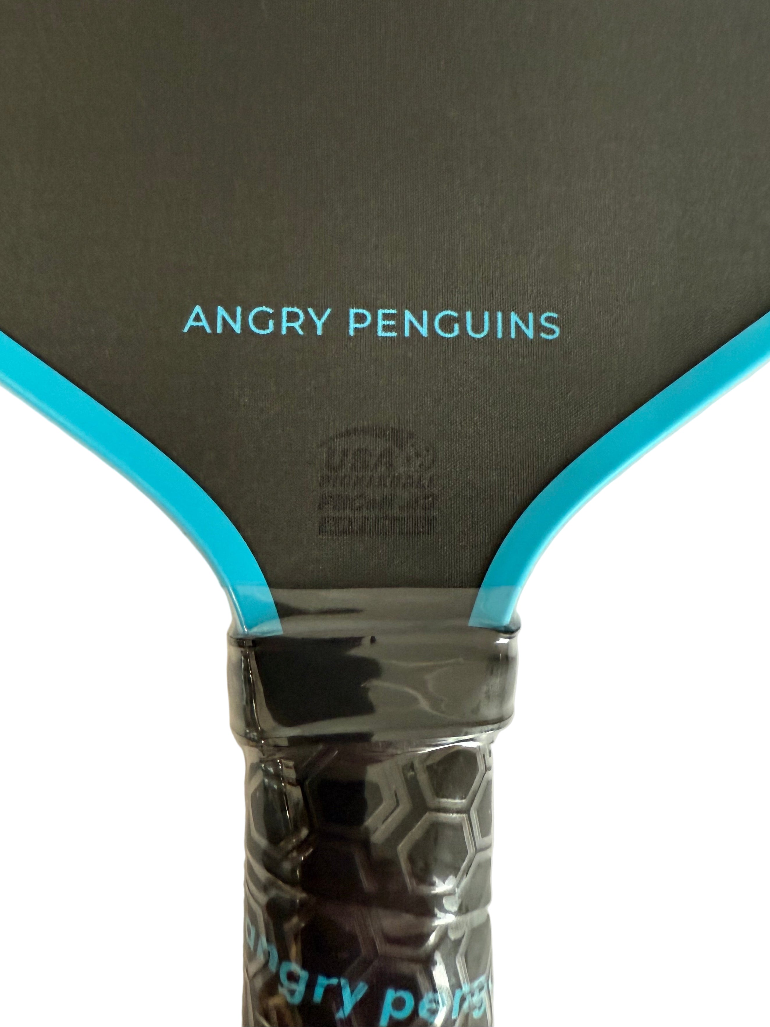 Abyss T700 Blue Pickleball Paddle | Angry Penguins | Professional Carbon - USAPA Approved