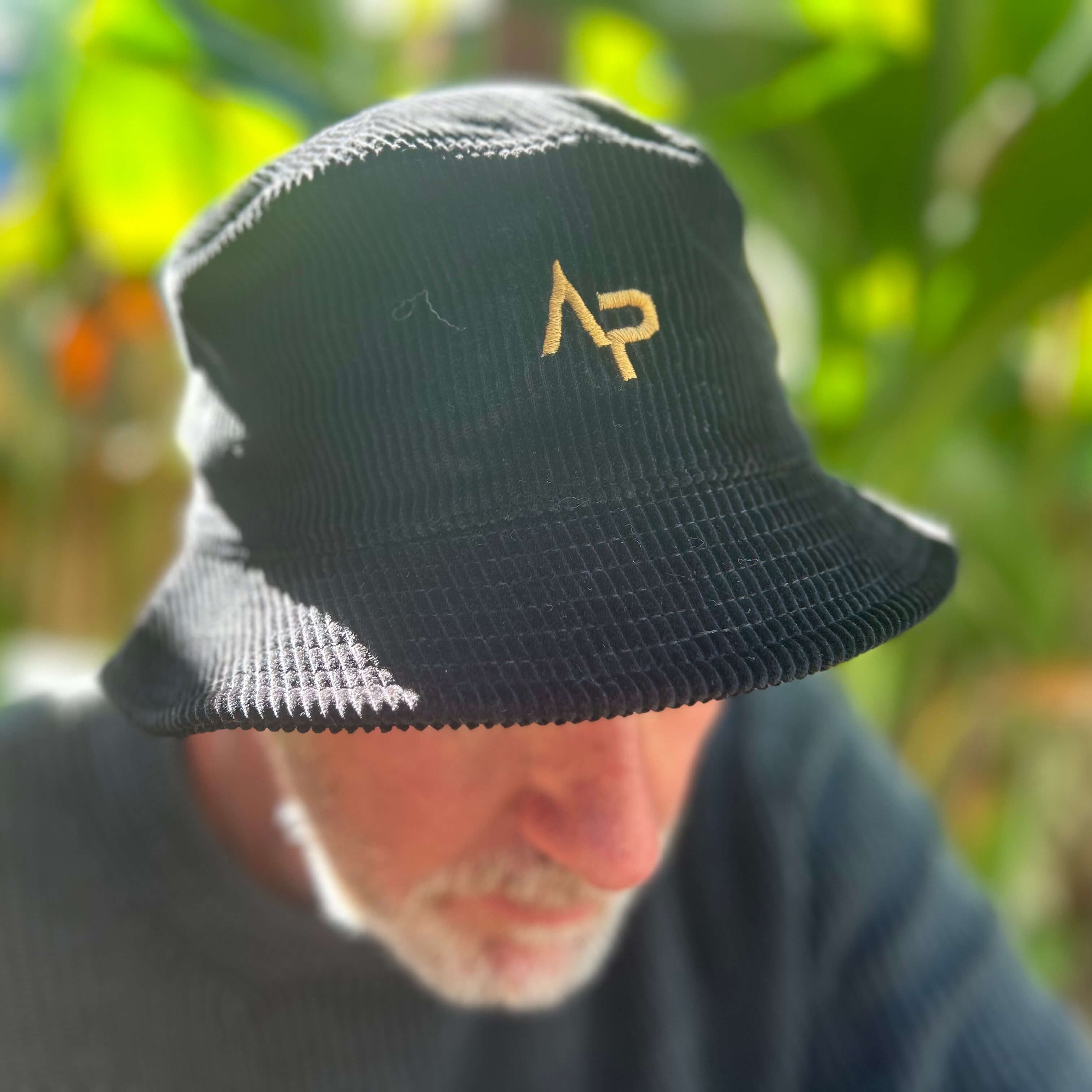 AP Bucket Hat Black with Gold logo | Angry Penguins | Cotton Sun Protection - Lifestyle