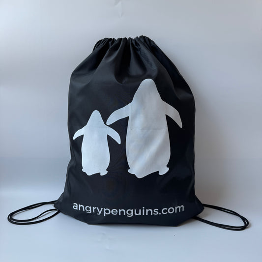 Angry Penguins Drawstring Bag