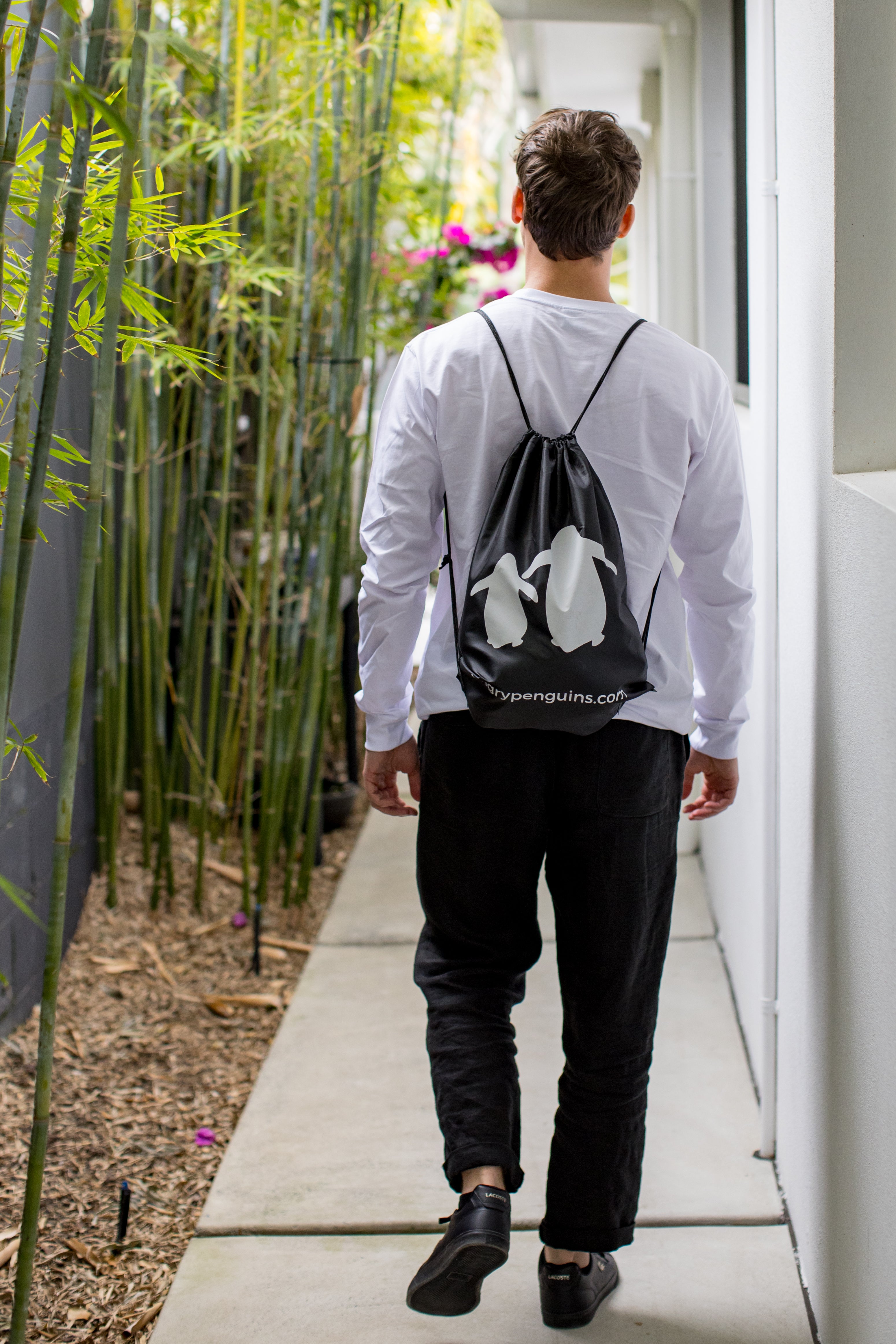 Penguins Drawstring Bag