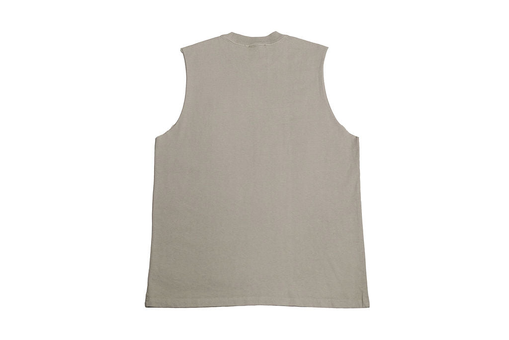 Angry Penguins Snow Tank – Faded Bone  | Black logo | Unisex - Back