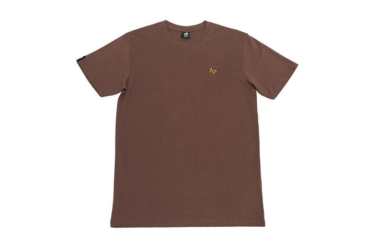 AP Collection Tee – Walnut | Gold Logo | Unisex Organic Cotton Tee- Front