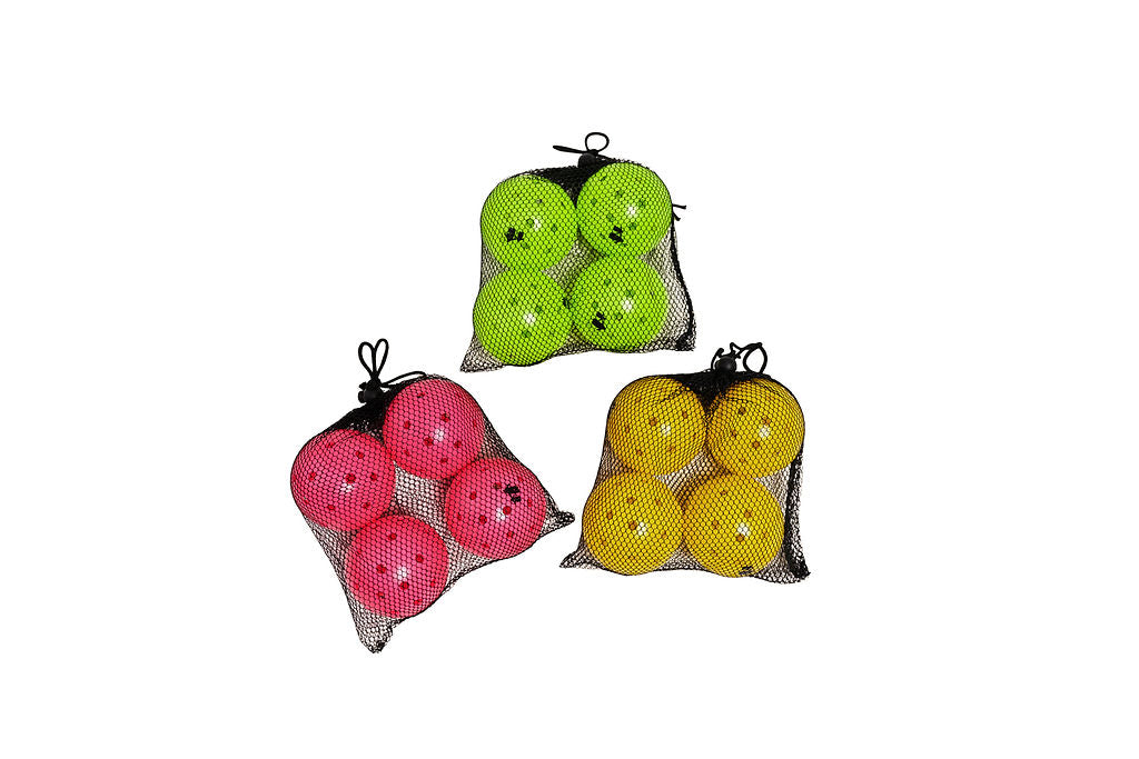 Pickleball 4-Pack | Angry Penguins - Pink, Green, Yellow