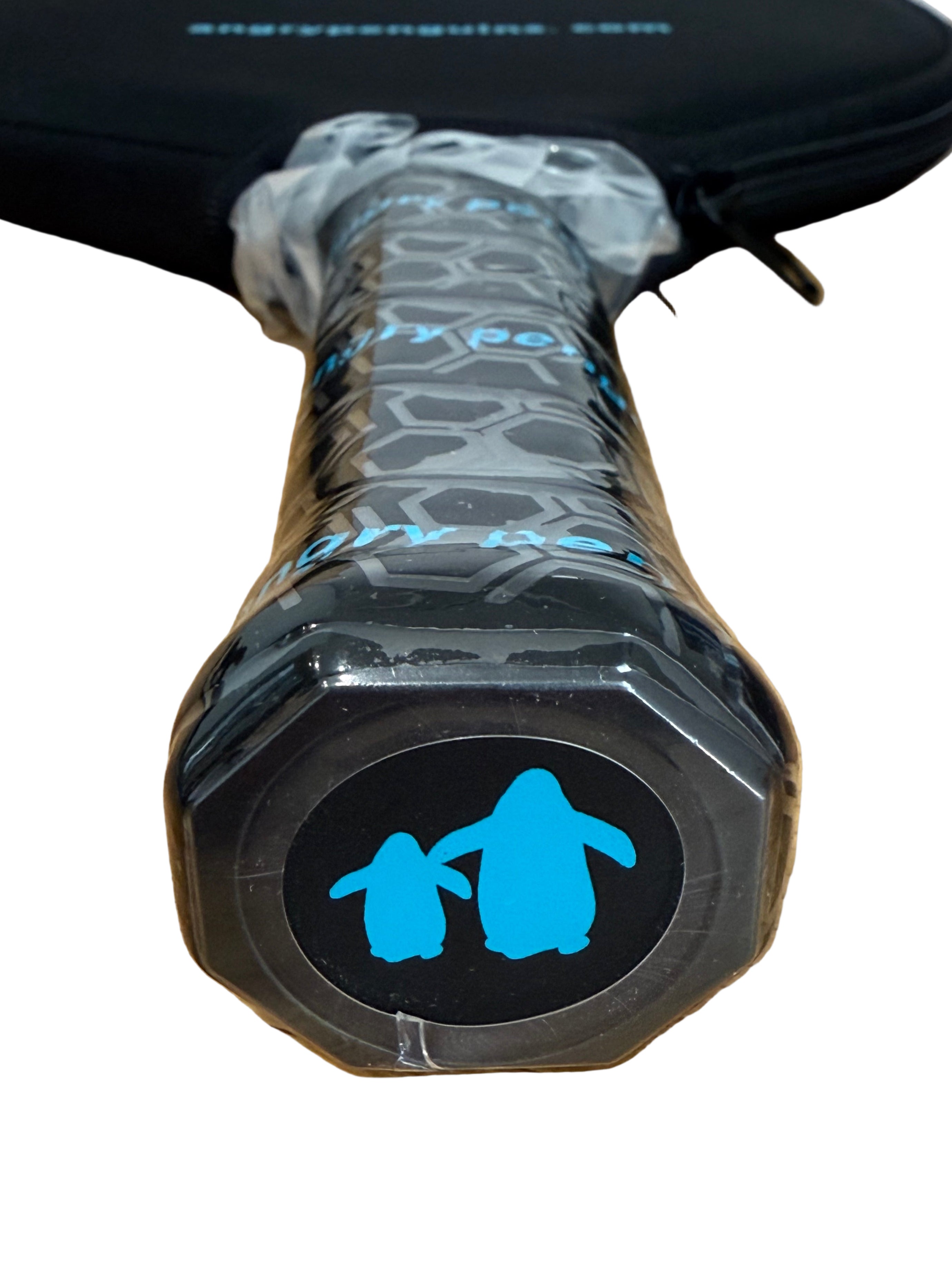 Abyss T700 Blue Pickleball Paddle | Angry Penguins | Professional Carbon - Handle